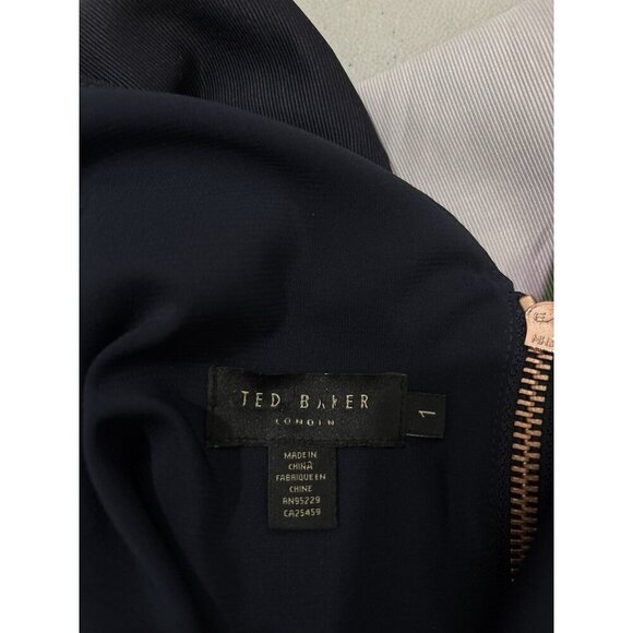 TED BAKER DALYN Magnolia Stripe Textured Dress Women Size 1 - Picture 8 of 16